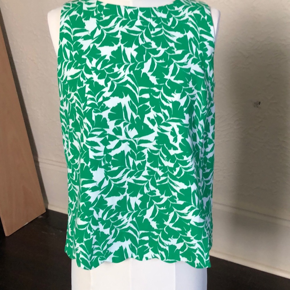 J Crew scalloped hem floral print top